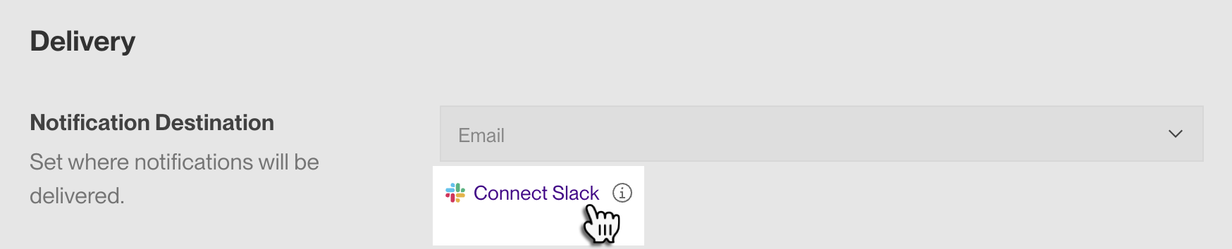 Connecting Slack in the Render Dashboard